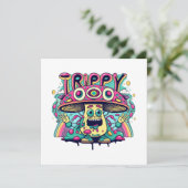 Happy Trippy Mushroom (Stehend Vorderseite)