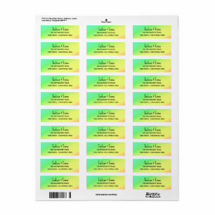 Happy Tropical Colors Return Address Label