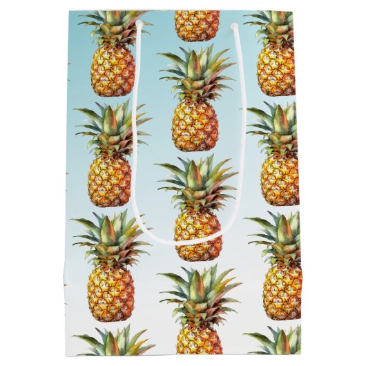 Happy Tropical Cream Aqua Ananas Mittlere Geschenktüte (Rückseite)
