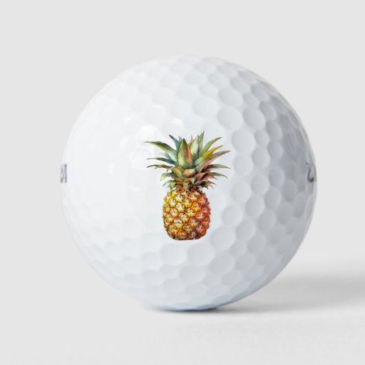 Happy Tropical Pineaple Golfball (Vorderseite)