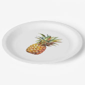 Happy Tropical Pineaple Pappteller (Schrägansicht)