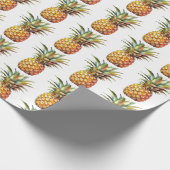 Happy Tropical Pineapples Geschenkpapier (Ecke)