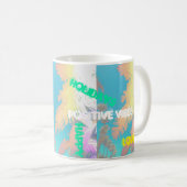Happy Tropical Vibes Palm Tree Tasse Cup (VorderseiteRechts)