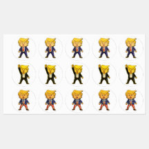 Happy Trump, Funny Trump, Funny Meme Chibi Cartoon