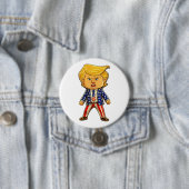 Happy Trump Lapel Pin MAGA US Flag Patriotic Meme Button (Beispiel)