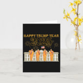 Happy Trump Year Party 2025 Weiße Haus Neuer Präsi Karte (Gelbe Blume)