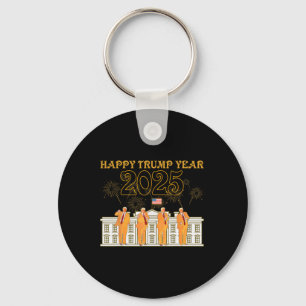 Happy Trump Year Party 2025 Weiße Haus Neuer Präsi Schlüsselanhänger
