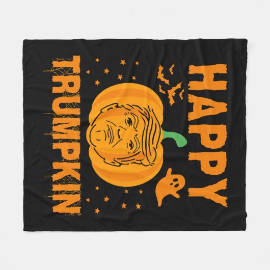 Happy Trumpkin macht Halloween wieder groß Fleecedecke (Vorderseite (Horizontal))