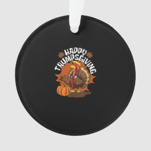 Happy Trumpsgiving Funny Erntedank Trumpkin Usa Ornament