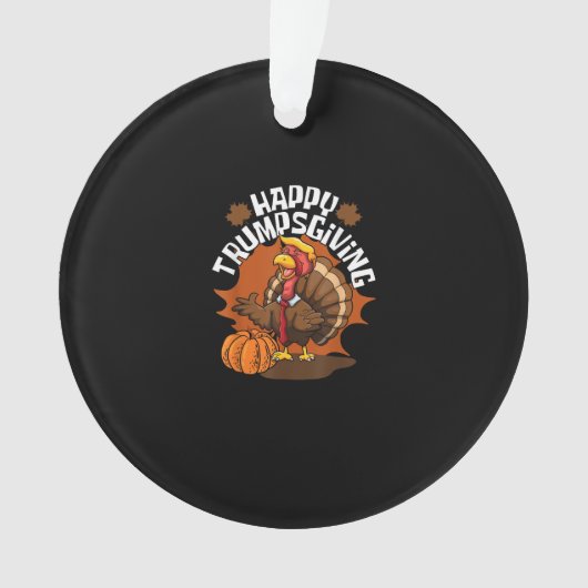Happy Trumpsgiving Funny Erntedank Trumpkin Usa Ornament (Vorderseite)