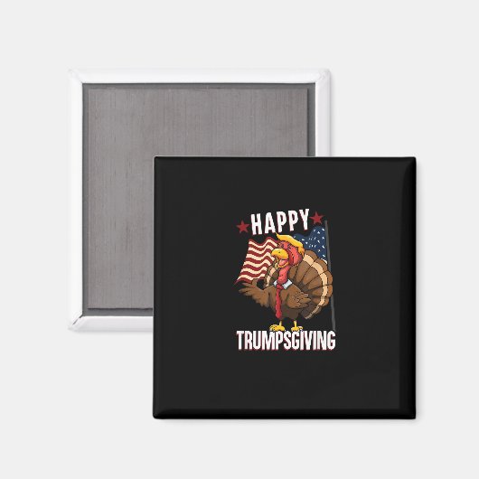 Happy Trumpsgiving Funny Erntedank Türkei Trump Magnet (Vorderseite/Rückseite)