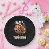 Happy Trumpsgiving Funny Erntedank Türkei Trump Pappteller (Party)