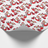 Happy Tumbling Santa Pattern Geschenkpapier (Ecke)