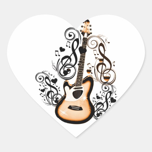 Happy Tunes_ Herz-Aufkleber (Vorderseite)