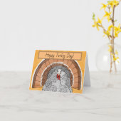 Happy Turkey Day Erntedank ASL Card Karte (Gelbe Blume)