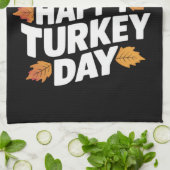 Happy Turkey Day Erntedank Day Holiday Geschenk Geschirrtuch (Gefaltet)