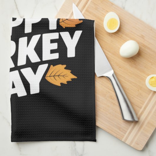 Happy Turkey Day Erntedank Day Holiday Geschenk Geschirrtuch (Viertel Falte)