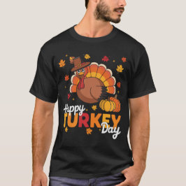 Happy Turkey Day Erntedank Familie Pajamas Fall T-Shirt