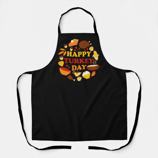 Happy Turkey Day Fest Schürze (Vorderseite)