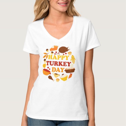 Happy Turkey Day Fest T-Shirt (Vorderseite)