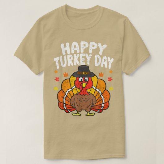 Happy Turkey Day Funny Erntedank 2022 Herbstwoche T-Shirt (Design vorne)