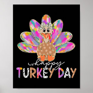 Happy Turkey Day Niedlich Türkei Erntedank Shirts  Poster