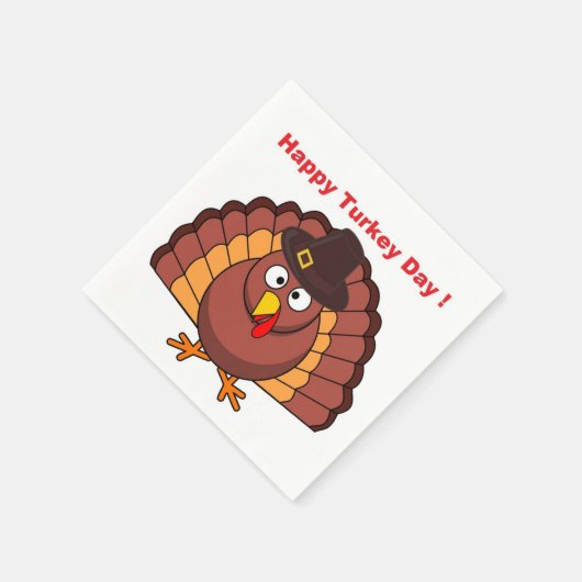 HAPPY TURKEY DAY SERVIETTE (Ecke)