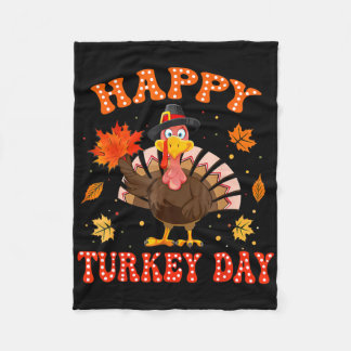 Happy Turkey Day Shirt For Women Happy Thanksgivin Fleecedecke