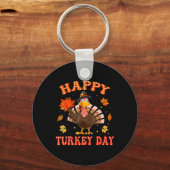 Happy Turkey Day Shirt For Women Happy Thanksgivin Schlüsselanhänger (Vorderseite)
