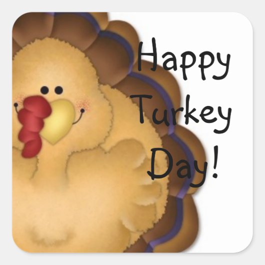 Happy Turkey Day Sticker (Vorderseite)