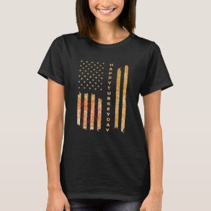 Happy Turkey Day USA Flag Erntedank Day Turke T-Shirt