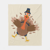 Happy Turkey Fleecedecke (Vorderseite)