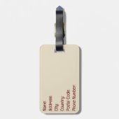 Happy Turkey Gepäckanhänger (Rückseite vertikal)