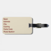 Happy Turkey Gepäckanhänger (Rückseite horizontal)