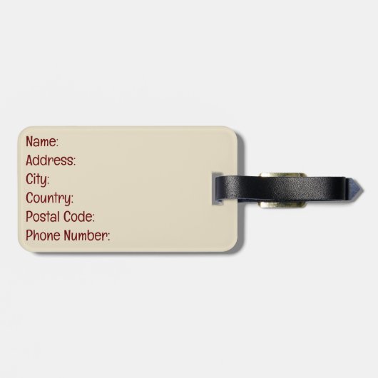 Happy Turkey Gepäckanhänger (Rückseite horizontal)