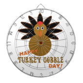 Happy Turkey Gobble Day Erntedank Dartscheibe (vorne)