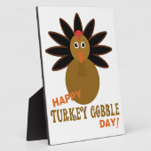 Happy Turkey Gobble Day Erntedank Fotoplatte (Seite)
