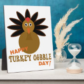 Happy Turkey Gobble Day Erntedank Fotoplatte (Seite)