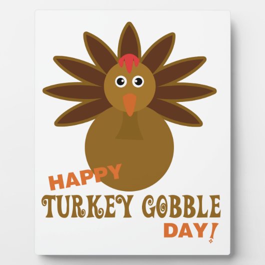 Happy Turkey Gobble Day Erntedank Fotoplatte (Vorderseite)