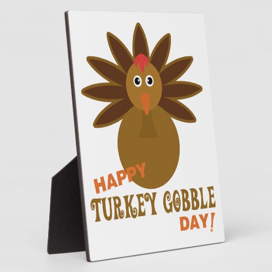 Happy Turkey Gobble Day Erntedank Fotoplatte (Seite)