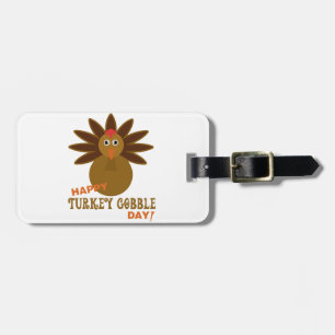Happy Turkey Gobble Day Erntedank Gepäckanhänger