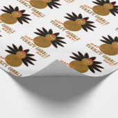 Happy Turkey Gobble Day Erntedank Geschenkpapier (Ecke)