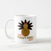 Happy Turkey Gobble Day Erntedank Kaffeetasse (Links)