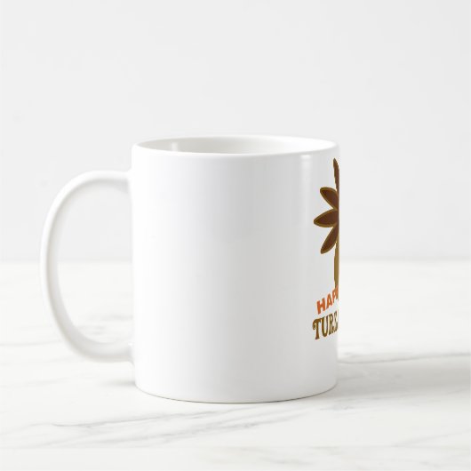 Happy Turkey Gobble Day Erntedank Kaffeetasse (Links)