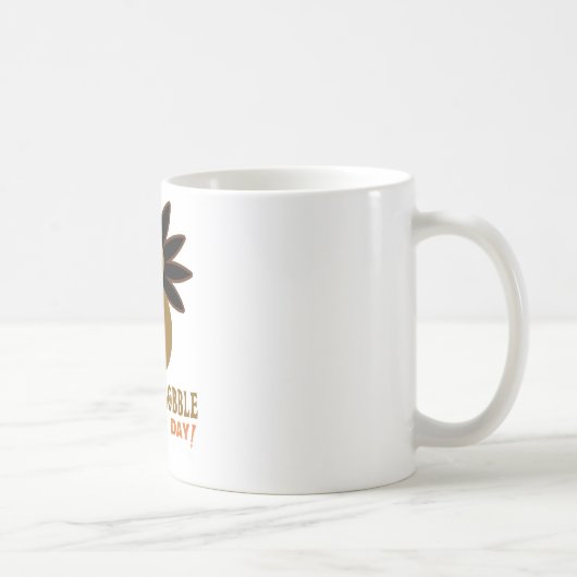 Happy Turkey Gobble Day Erntedank Kaffeetasse (Rechts)