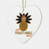 Happy Turkey Gobble Day Erntedank Keramikornament (Links)