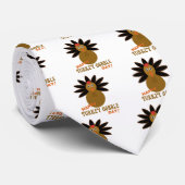 Happy Turkey Gobble Day Erntedank Krawatte (Gerollt)