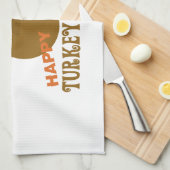 Happy Turkey Gobble Day Erntedank Küchentuch (Viertel Falte)