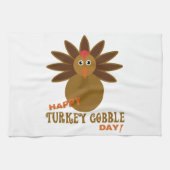 Happy Turkey Gobble Day Erntedank Küchentuch (Horizontal)
