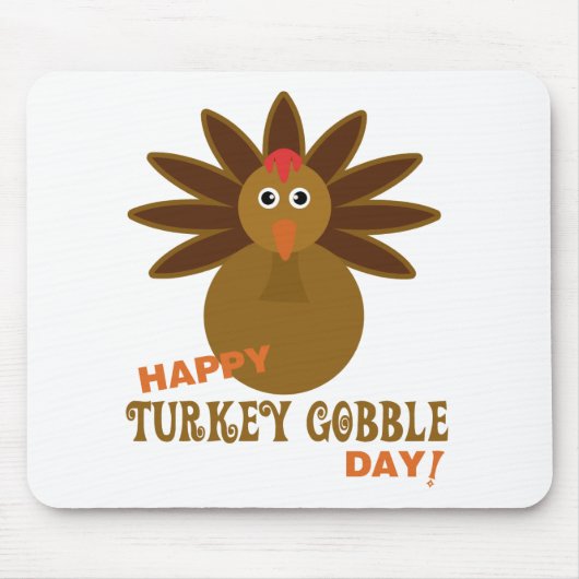 Happy Turkey Gobble Day Erntedank Mousepad (Vorne)